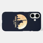 NYC Skyline Vrijheidsbeeld Silhouet Case-Mate iPhone Case (Achterkant (horizontaal))
