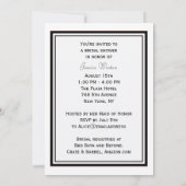 NYC Skyline Washington Sq Etched DIY Bridal Showr Kaart (Achterkant)