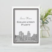 NYC Skyline Washington Sq geëtst DIY Afstuderen Kaart (Staand voorkant)