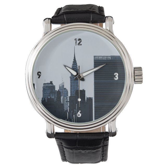 NYC Skyline Watch Horloge (Voorkant)