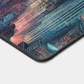 NYC Skyline Waterverf Workspace Desk Mat (Hoek)