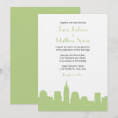 NYC Skyline Wedding Uitnodiging (Voorkant / Achterkant)