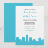 NYC Skyline Wedding Uitnodiging (Voorkant / Achterkant)