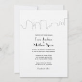 NYC Skyline Wedding Uitnodiging (Voorkant)