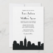 NYC Skyline Wedding Uitnodiging (Voorkant)