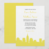 NYC Skyline Wedding Uitnodiging (Voorkant / Achterkant)