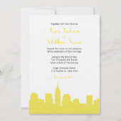 NYC Skyline Wedding Uitnodiging (Voorkant)