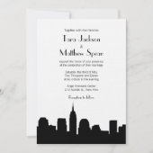 NYC Skyline Wedding Uitnodiging (Voorkant)