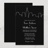 NYC Skyline Wedding Uitnodiging (Voorkant / Achterkant)