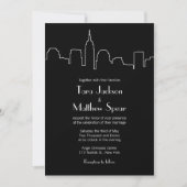NYC Skyline Wedding Uitnodiging (Voorkant)