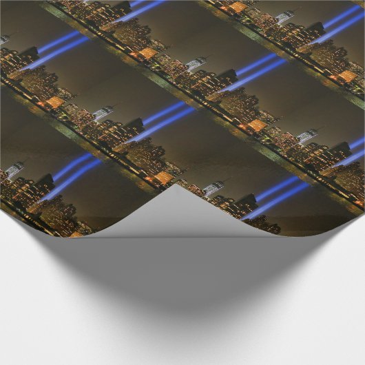 NYC Skyline: WTC 9/11 in Light 2013 #1 Cadeaupapier (Hoek)