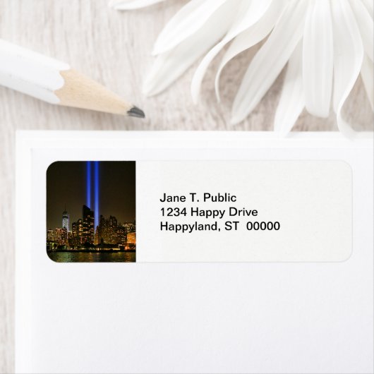 NYC Skyline: WTC 9/11 in Light 2013 #1 Etiket (Insitu)