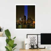 NYC Skyline: WTC 9/11 in Light 2013 #1 Poster (Thuiskantoor)