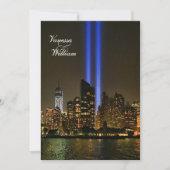 NYC Skyline: WTC 9/11 Tribute in Light #1 Wedding Kaart (Voorkant)