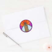 NYC Skyscraper Glas in lood Sticker (Envelop)
