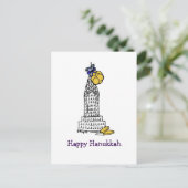 NYC Skyscraper Happy Hanukkah Holiday Briefkaart (Staand voorkant)