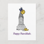 NYC Skyscraper Happy Hanukkah Holiday Briefkaart (Voorkant)