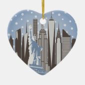 NYC Snowflakes Keramisch Ornament (Voorkant)