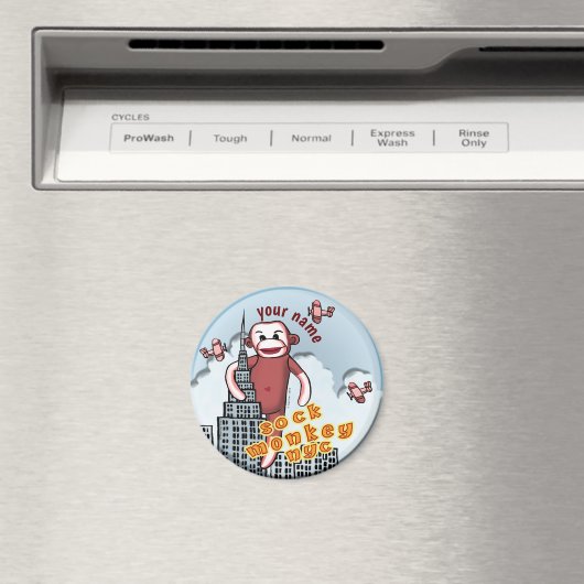 NYC Sock Monkey Magneet (Insitu (Vaatwasser))