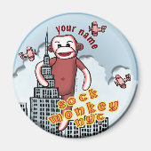 NYC Sock Monkey Magneet (Voorkant)