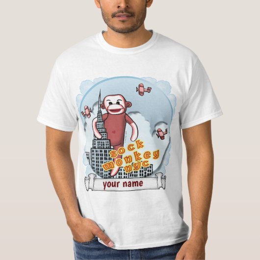 NYC Sock Monkey T-shirt (Voorkant)