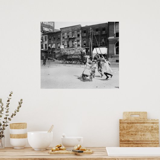 NYC-speelplaats: 1910 Poster (Keuken)