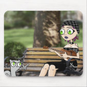 NYC Squirrel Sangen Mousepad Muismat (Voorkant)