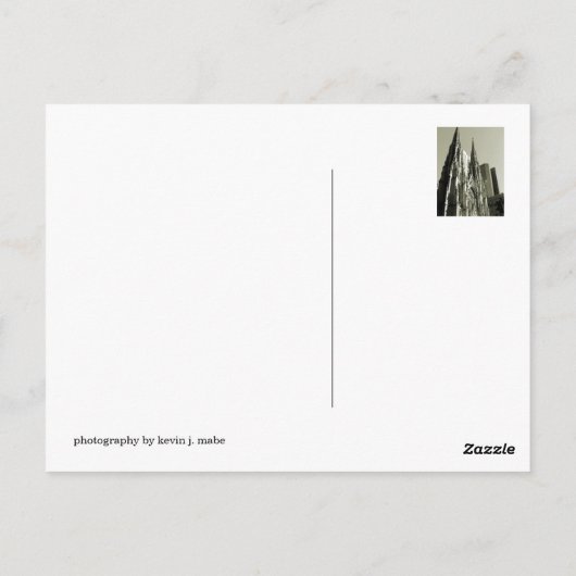 NYC St. Patrick's Cathedral Briefkaart (Achterkant)