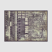 NYC Stedelijke Typografie Collage Paneel FB2 Decou Tissuepapier (Voorkant)