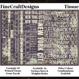 NYC Stedelijke Typografie Collage Paneel FB2 Decou Tissuepapier