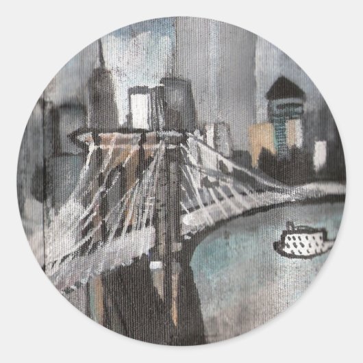 NYC-Sticker Ronde Sticker (Voorkant)