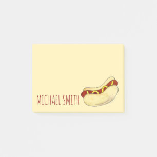 NYC Street Meat Hot Dog Hotdog Wiener Mustard Post-it® Notes