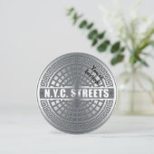 NYC Streets Manhole Hoesje Party Kaart (Staand voorkant)