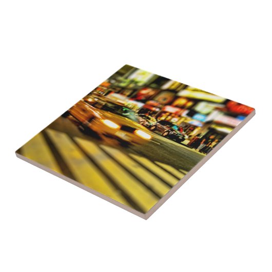 NYC Taxi Abstract Tegeltje (Zijkant)