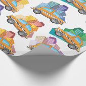 NYC Taxi Cab-patroon Cadeaupapier (Hoek)