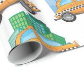 NYC Taxi Cab-patroon Cadeaupapier (Rol Hoek)