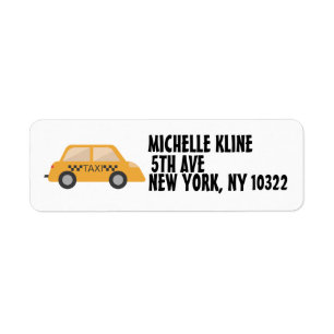 NYC TAXI RETURN ADRES ETIKETTERS ETIKET