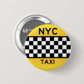 NYC TAXI-toets Ronde Button 5,7 Cm (Voorkant /achterkant)