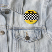 NYC TAXI-toets Ronde Button 5,7 Cm (In situ)
