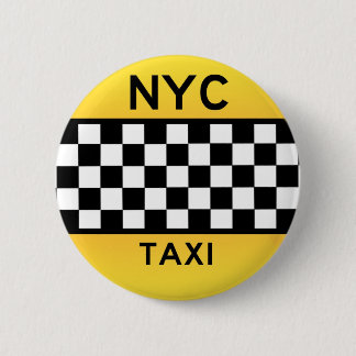 NYC TAXI-toets Ronde Button 5,7 Cm