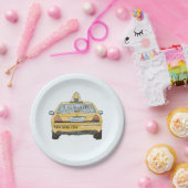 NYC Taxi Trouwcocktail Papieren Bordje (Feest)