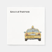 NYC Taxi Trouwcocktail Servet (Voorkant)