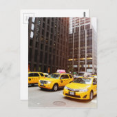 NYC-taxi's in New York Briefkaart (Voorkant / Achterkant)