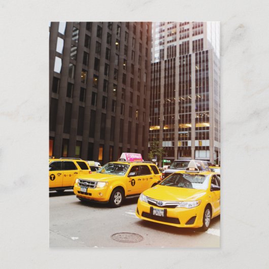 NYC-taxi's in New York Briefkaart (Voorkant)