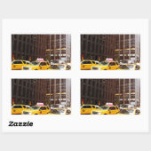 NYC-taxi's in New York Rechthoekige Sticker (Vel)