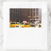 NYC-taxi's in New York Rechthoekige Sticker (Tas)