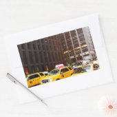 NYC-taxi's in New York Rechthoekige Sticker (Envelop)