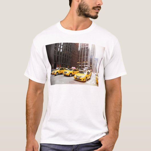NYC-taxi's in New York T-shirt (Voorkant)