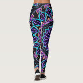 NYC Techno Rave Blacklight Mandala Leggings (Achterkant)