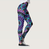 NYC Techno Rave Blacklight Mandala Leggings (Rechts)